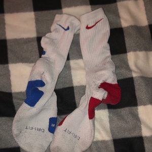 Red, White, and Blue Nike Elite Socks
